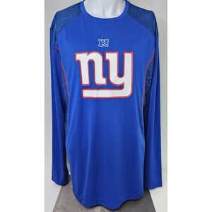 New York Giants Shirt Mens XL Team NFL Blue Long Sleeve TX3 Cool Pullover